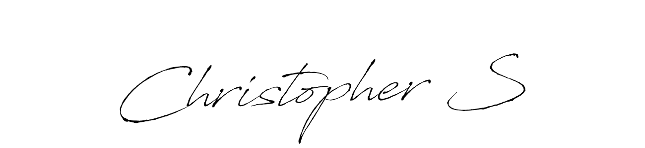 You should practise on your own different ways (Antro_Vectra) to write your name (Christopher S) in signature. don't let someone else do it for you. Christopher S signature style 6 images and pictures png