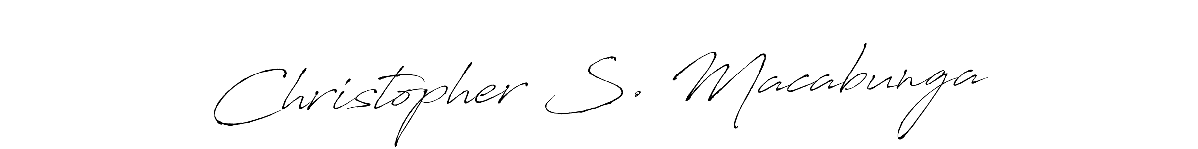 How to make Christopher S. Macabunga signature? Antro_Vectra is a professional autograph style. Create handwritten signature for Christopher S. Macabunga name. Christopher S. Macabunga signature style 6 images and pictures png