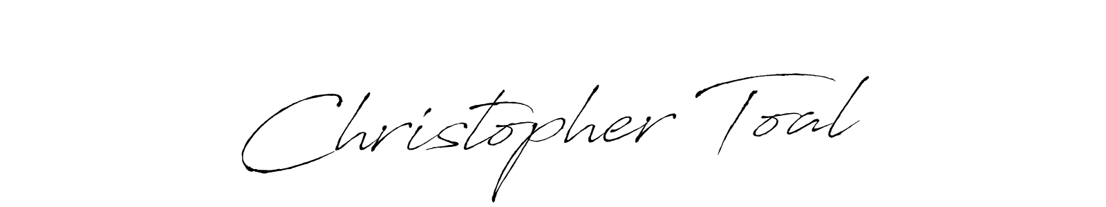 Make a beautiful signature design for name Christopher Toal. With this signature (Antro_Vectra) style, you can create a handwritten signature for free. Christopher Toal signature style 6 images and pictures png