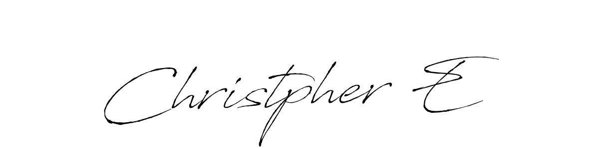 How to Draw Christpher E signature style? Antro_Vectra is a latest design signature styles for name Christpher E. Christpher E signature style 6 images and pictures png