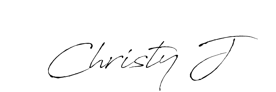 Design your own signature with our free online signature maker. With this signature software, you can create a handwritten (Antro_Vectra) signature for name Christy J. Christy J signature style 6 images and pictures png