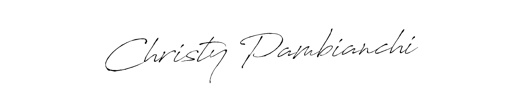 Design your own signature with our free online signature maker. With this signature software, you can create a handwritten (Antro_Vectra) signature for name Christy Pambianchi. Christy Pambianchi signature style 6 images and pictures png