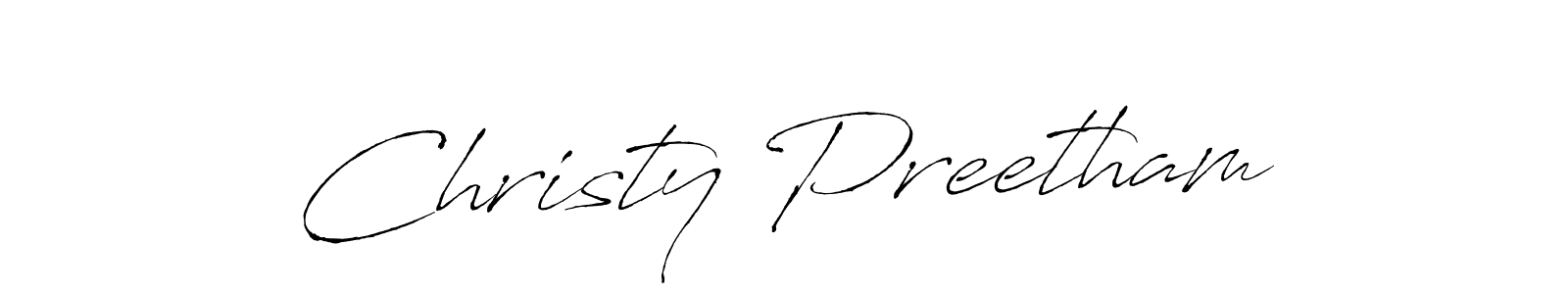 Similarly Antro_Vectra is the best handwritten signature design. Signature creator online .You can use it as an online autograph creator for name Christy Preetham. Christy Preetham signature style 6 images and pictures png