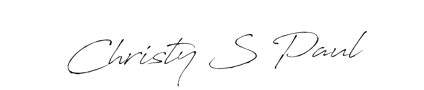 Create a beautiful signature design for name Christy S Paul. With this signature (Antro_Vectra) fonts, you can make a handwritten signature for free. Christy S Paul signature style 6 images and pictures png