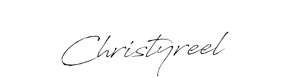 Use a signature maker to create a handwritten signature online. With this signature software, you can design (Antro_Vectra) your own signature for name Christyreel. Christyreel signature style 6 images and pictures png