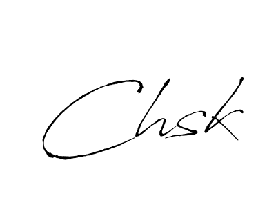 Make a beautiful signature design for name Chsk. With this signature (Antro_Vectra) style, you can create a handwritten signature for free. Chsk signature style 6 images and pictures png