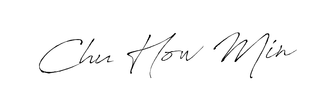 Chu How Min stylish signature style. Best Handwritten Sign (Antro_Vectra) for my name. Handwritten Signature Collection Ideas for my name Chu How Min. Chu How Min signature style 6 images and pictures png