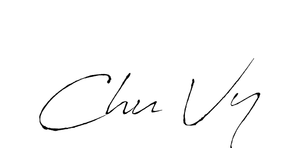 How to make Chu Vy name signature. Use Antro_Vectra style for creating short signs online. This is the latest handwritten sign. Chu Vy signature style 6 images and pictures png