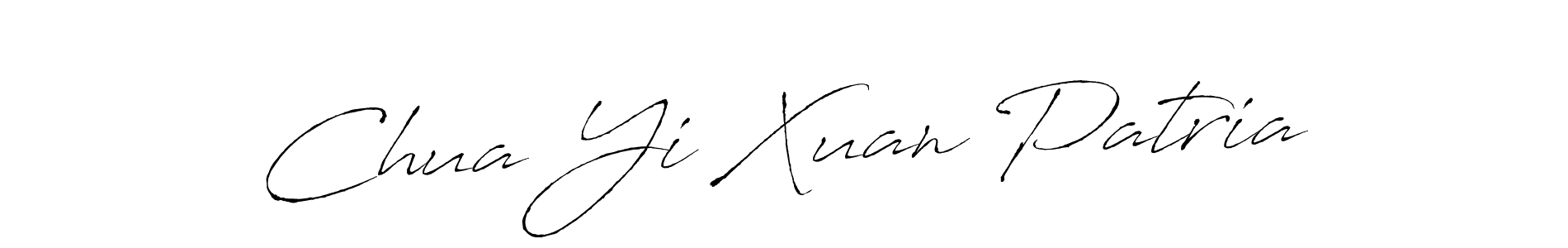 The best way (Antro_Vectra) to make a short signature is to pick only two or three words in your name. The name Chua Yi Xuan Patria include a total of six letters. For converting this name. Chua Yi Xuan Patria signature style 6 images and pictures png