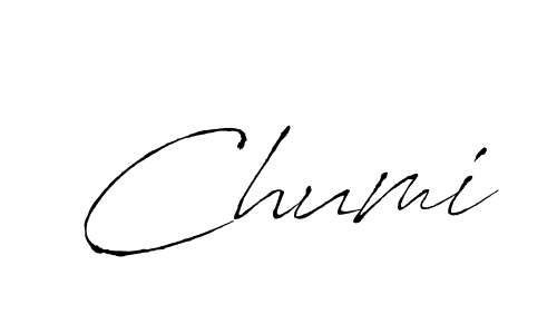 Use a signature maker to create a handwritten signature online. With this signature software, you can design (Antro_Vectra) your own signature for name Chumi. Chumi signature style 6 images and pictures png