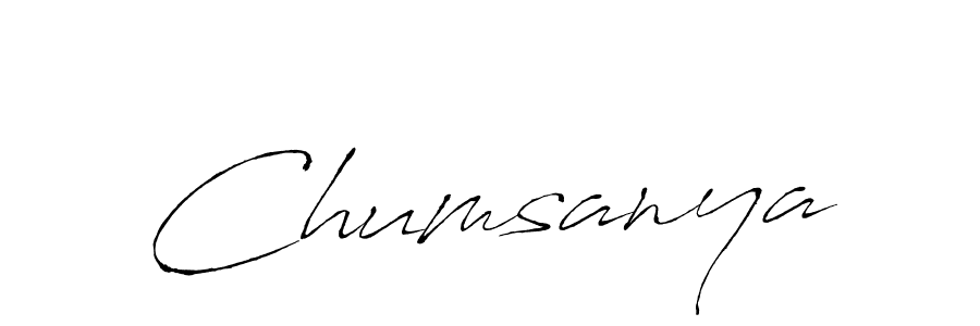 The best way (Antro_Vectra) to make a short signature is to pick only two or three words in your name. The name Chumsanya include a total of six letters. For converting this name. Chumsanya signature style 6 images and pictures png