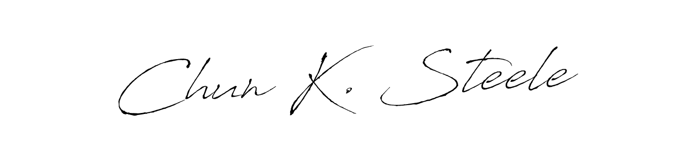 Also You can easily find your signature by using the search form. We will create Chun K. Steele name handwritten signature images for you free of cost using Antro_Vectra sign style. Chun K. Steele signature style 6 images and pictures png