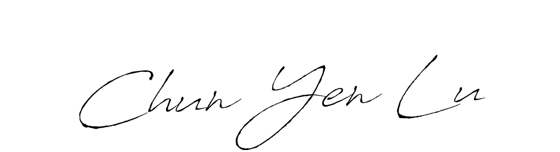 Antro_Vectra is a professional signature style that is perfect for those who want to add a touch of class to their signature. It is also a great choice for those who want to make their signature more unique. Get Chun Yen Lu name to fancy signature for free. Chun Yen Lu signature style 6 images and pictures png