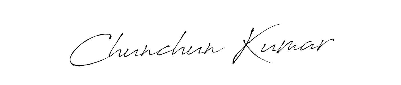 Also You can easily find your signature by using the search form. We will create Chunchun Kumar name handwritten signature images for you free of cost using Antro_Vectra sign style. Chunchun Kumar signature style 6 images and pictures png