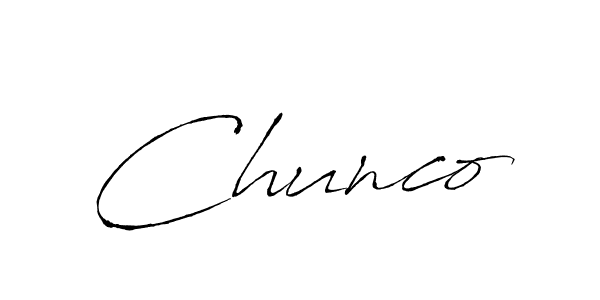 Design your own signature with our free online signature maker. With this signature software, you can create a handwritten (Antro_Vectra) signature for name Chunco. Chunco signature style 6 images and pictures png