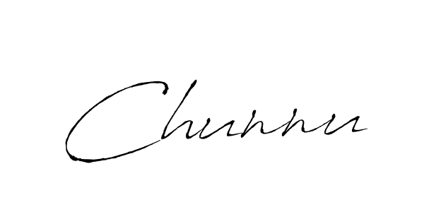 Design your own signature with our free online signature maker. With this signature software, you can create a handwritten (Antro_Vectra) signature for name Chunnu. Chunnu signature style 6 images and pictures png