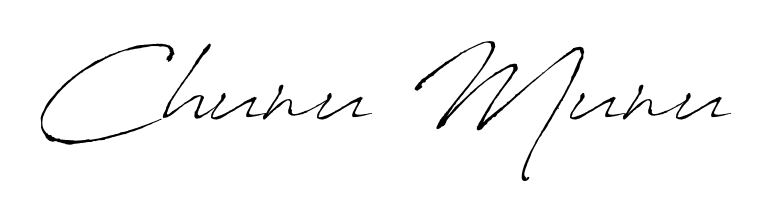 Generate high-definition signature styles for Chunu Munu. The Antro_Vectra typeface ensures crisp legibility and sophisticated design. Chunu Munu signature style 6 images and pictures png