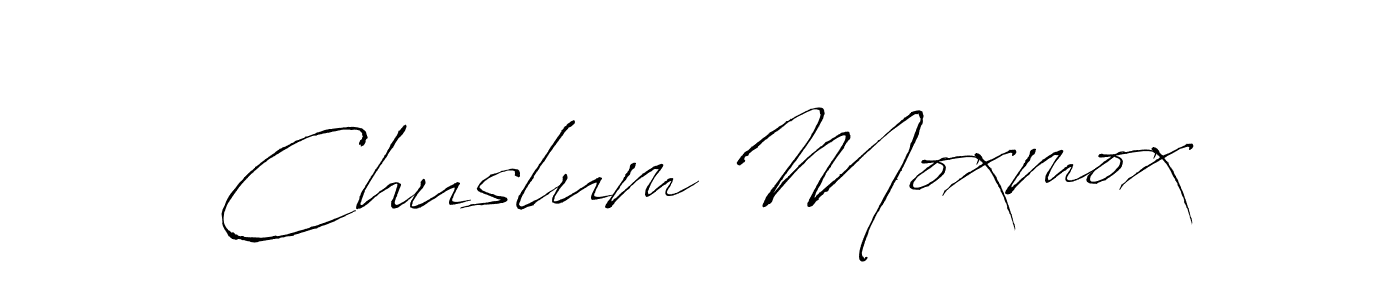 The best way (Antro_Vectra) to make a short signature is to pick only two or three words in your name. The name Chuslum Moxmox include a total of six letters. For converting this name. Chuslum Moxmox signature style 6 images and pictures png