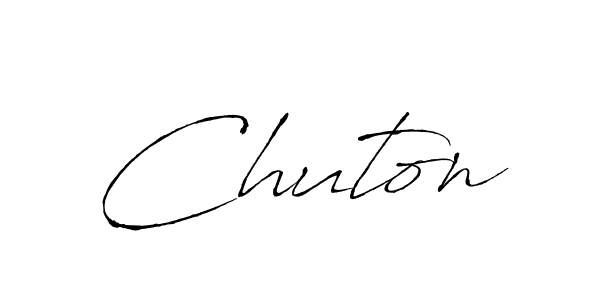 Make a beautiful signature design for name Chuton. With this signature (Antro_Vectra) style, you can create a handwritten signature for free. Chuton signature style 6 images and pictures png