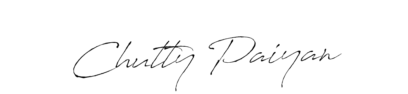 Use a signature maker to create a handwritten signature online. With this signature software, you can design (Antro_Vectra) your own signature for name Chutty Paiyan. Chutty Paiyan signature style 6 images and pictures png