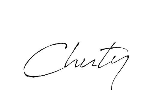 How to make Chuty name signature. Use Antro_Vectra style for creating short signs online. This is the latest handwritten sign. Chuty signature style 6 images and pictures png