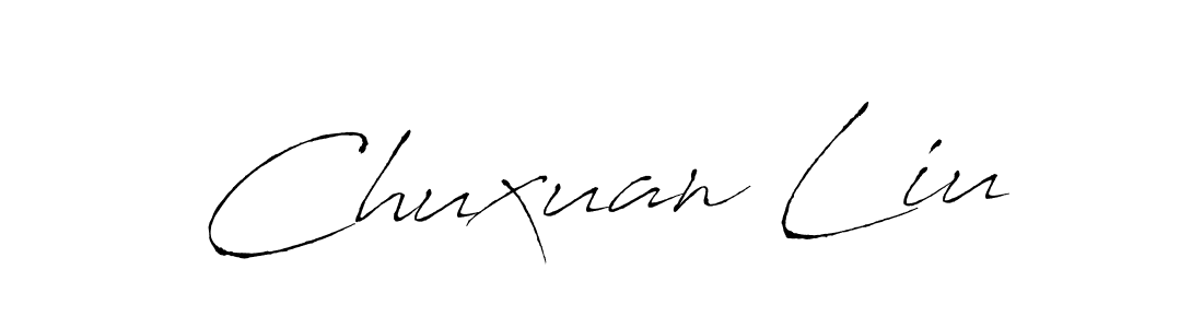 How to make Chuxuan Liu name signature. Use Antro_Vectra style for creating short signs online. This is the latest handwritten sign. Chuxuan Liu signature style 6 images and pictures png