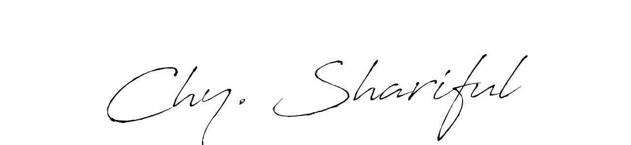 Design your own signature with our free online signature maker. With this signature software, you can create a handwritten (Antro_Vectra) signature for name Chy. Shariful. Chy. Shariful signature style 6 images and pictures png