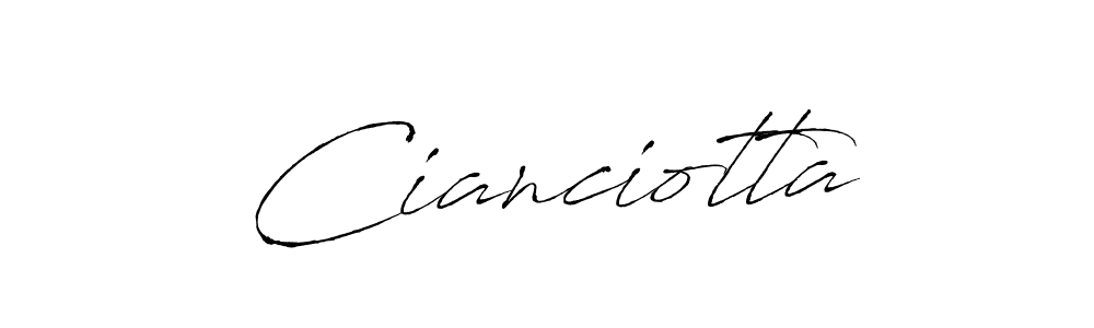 Create a beautiful signature design for name Cianciotta. With this signature (Antro_Vectra) fonts, you can make a handwritten signature for free. Cianciotta signature style 6 images and pictures png