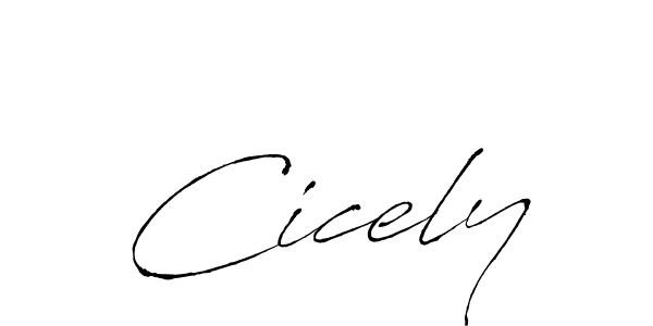 How to make Cicely signature? Antro_Vectra is a professional autograph style. Create handwritten signature for Cicely name. Cicely signature style 6 images and pictures png