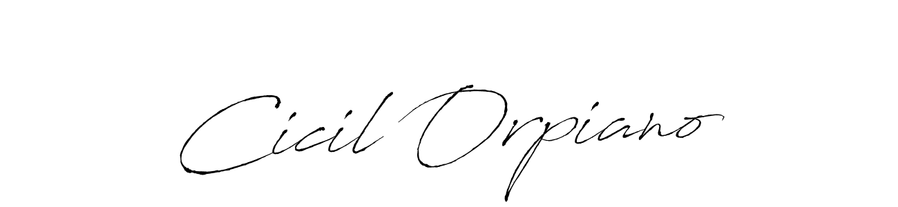 Similarly Antro_Vectra is the best handwritten signature design. Signature creator online .You can use it as an online autograph creator for name Cicil Orpiano. Cicil Orpiano signature style 6 images and pictures png