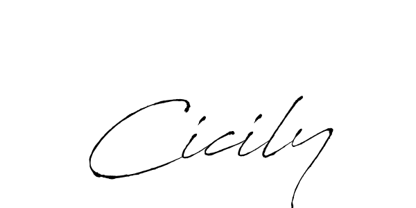 Make a beautiful signature design for name Cicily. With this signature (Antro_Vectra) style, you can create a handwritten signature for free. Cicily signature style 6 images and pictures png