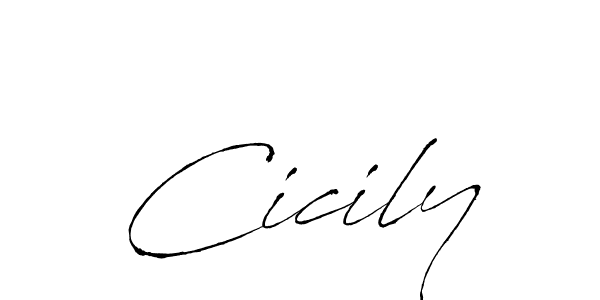 Cicily stylish signature style. Best Handwritten Sign (Antro_Vectra) for my name. Handwritten Signature Collection Ideas for my name Cicily. Cicily signature style 6 images and pictures png