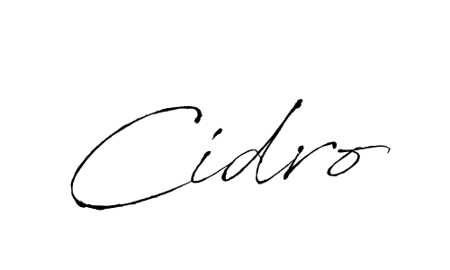 How to make Cidro signature? Antro_Vectra is a professional autograph style. Create handwritten signature for Cidro name. Cidro signature style 6 images and pictures png