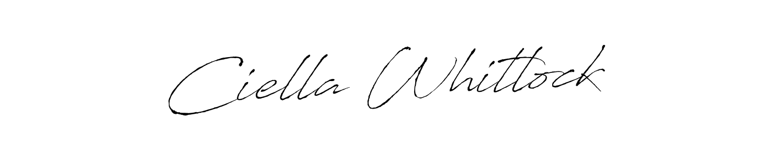 Ciella Whitlock stylish signature style. Best Handwritten Sign (Antro_Vectra) for my name. Handwritten Signature Collection Ideas for my name Ciella Whitlock. Ciella Whitlock signature style 6 images and pictures png