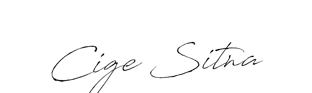 Create a beautiful signature design for name Cige Sitna. With this signature (Antro_Vectra) fonts, you can make a handwritten signature for free. Cige Sitna signature style 6 images and pictures png