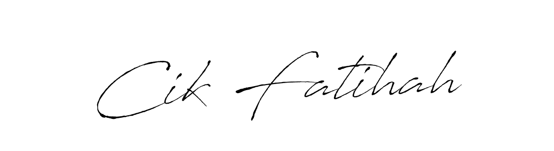 This is the best signature style for the Cik Fatihah name. Also you like these signature font (Antro_Vectra). Mix name signature. Cik Fatihah signature style 6 images and pictures png