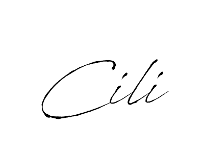 Make a beautiful signature design for name Cili. With this signature (Antro_Vectra) style, you can create a handwritten signature for free. Cili signature style 6 images and pictures png