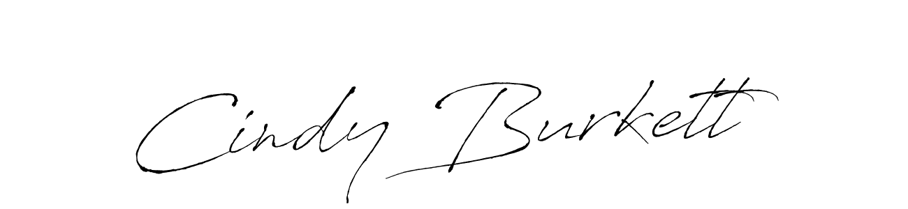 Cindy Burkett stylish signature style. Best Handwritten Sign (Antro_Vectra) for my name. Handwritten Signature Collection Ideas for my name Cindy Burkett. Cindy Burkett signature style 6 images and pictures png