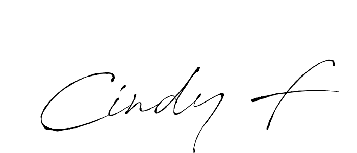 How to make Cindy F name signature. Use Antro_Vectra style for creating short signs online. This is the latest handwritten sign. Cindy F signature style 6 images and pictures png
