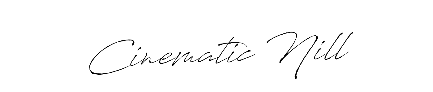 Create a beautiful signature design for name Cinematic Nill. With this signature (Antro_Vectra) fonts, you can make a handwritten signature for free. Cinematic Nill signature style 6 images and pictures png