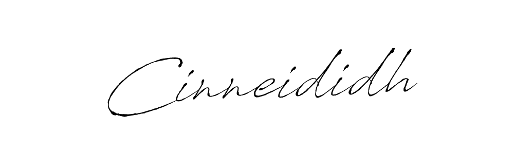 How to make Cinneididh name signature. Use Antro_Vectra style for creating short signs online. This is the latest handwritten sign. Cinneididh signature style 6 images and pictures png
