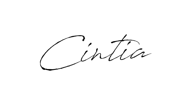 Use a signature maker to create a handwritten signature online. With this signature software, you can design (Antro_Vectra) your own signature for name Cintia. Cintia signature style 6 images and pictures png