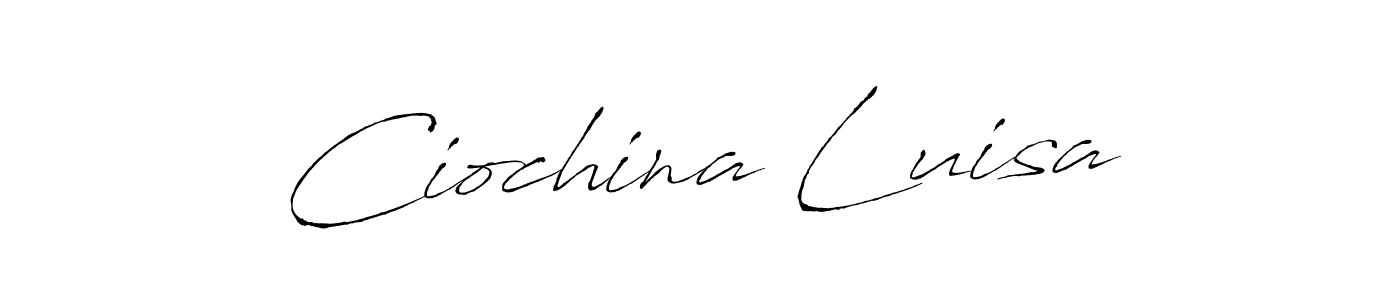 Antro_Vectra is a professional signature style that is perfect for those who want to add a touch of class to their signature. It is also a great choice for those who want to make their signature more unique. Get Ciochina Luisa name to fancy signature for free. Ciochina Luisa signature style 6 images and pictures png