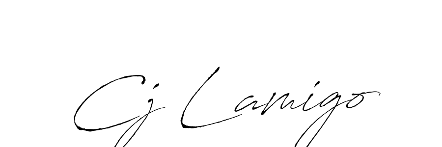 Design your own signature with our free online signature maker. With this signature software, you can create a handwritten (Antro_Vectra) signature for name Cj Lamigo. Cj Lamigo signature style 6 images and pictures png