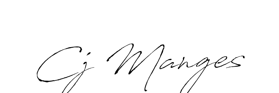 Make a beautiful signature design for name Cj Manges. With this signature (Antro_Vectra) style, you can create a handwritten signature for free. Cj Manges signature style 6 images and pictures png