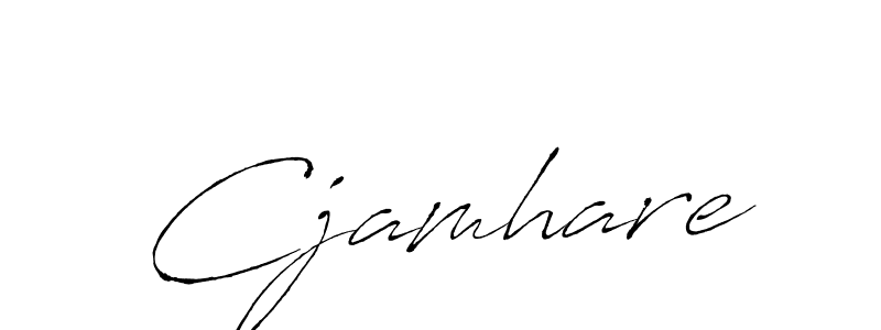Make a beautiful signature design for name Cjamhare. With this signature (Antro_Vectra) style, you can create a handwritten signature for free. Cjamhare signature style 6 images and pictures png