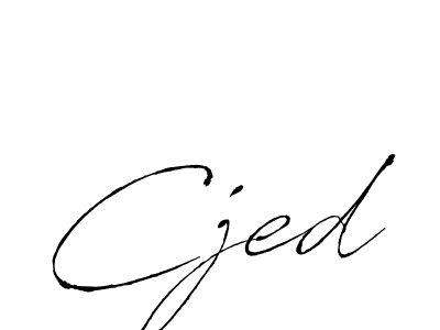 The best way (Antro_Vectra) to make a short signature is to pick only two or three words in your name. The name Cjed include a total of six letters. For converting this name. Cjed signature style 6 images and pictures png