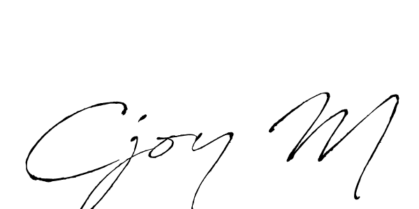 You should practise on your own different ways (Antro_Vectra) to write your name (Cjoy M) in signature. don't let someone else do it for you. Cjoy M signature style 6 images and pictures png