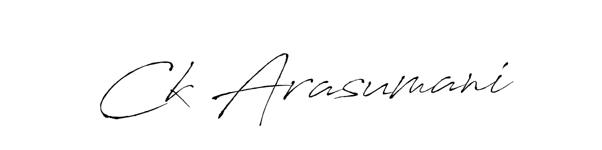 Make a beautiful signature design for name Ck Arasumani. With this signature (Antro_Vectra) style, you can create a handwritten signature for free. Ck Arasumani signature style 6 images and pictures png