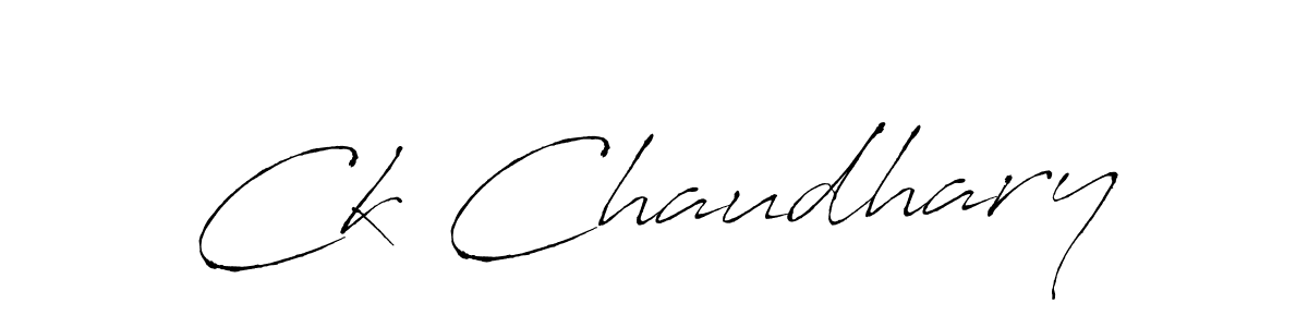 How to make Ck Chaudhary name signature. Use Antro_Vectra style for creating short signs online. This is the latest handwritten sign. Ck Chaudhary signature style 6 images and pictures png